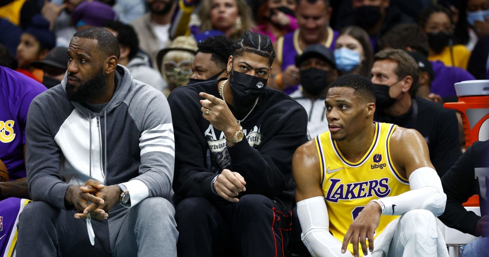 There could be awkward moments in the LA Lakers' Big 3 if Russell Westbrook remains on the roster. [Photo: Bleacher Report]