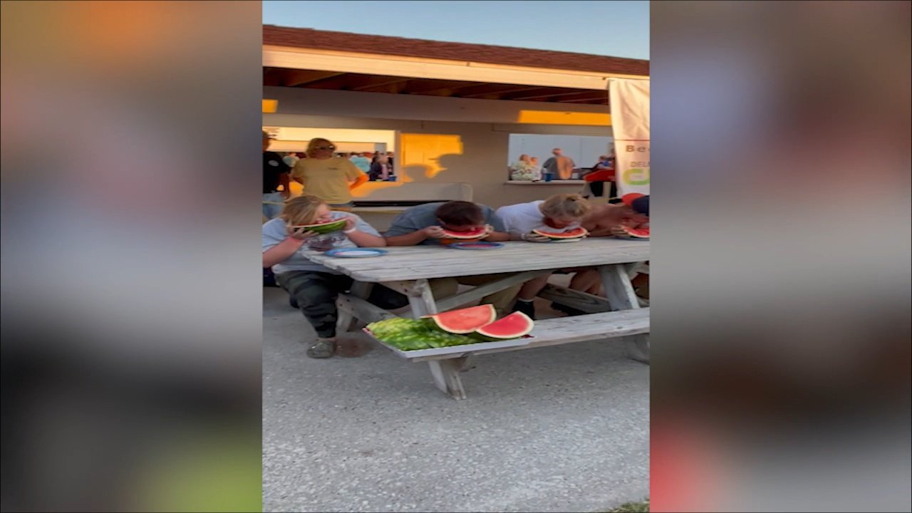 Watermelon Contest held at Sharptown Carnival