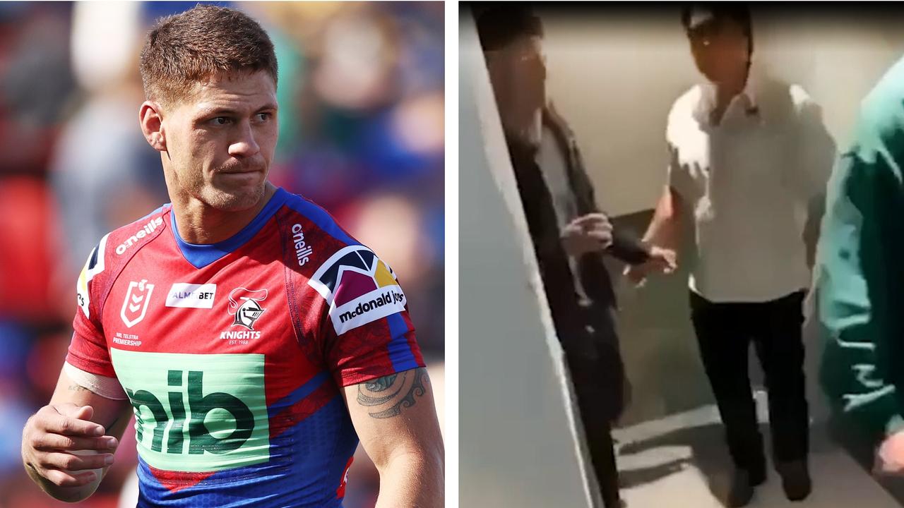 Kalyn Ponga, new particulars of cubicle bathroom ejection, Jimmy Brings, Kurt Mann, Newcastle Knights, Spherical 23