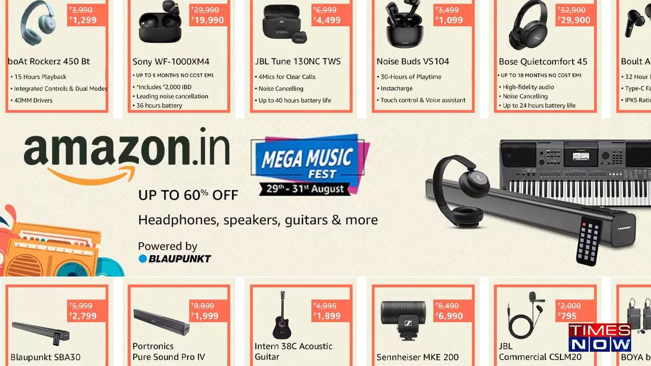 Amazon.in’s ‘Mega Music Fest’, rise up to 60% off on headphones, audio system