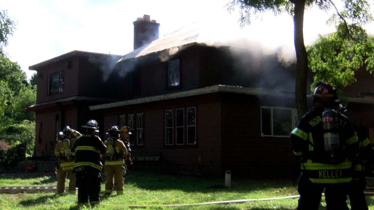 Former Aviation Club used for weekend fire training