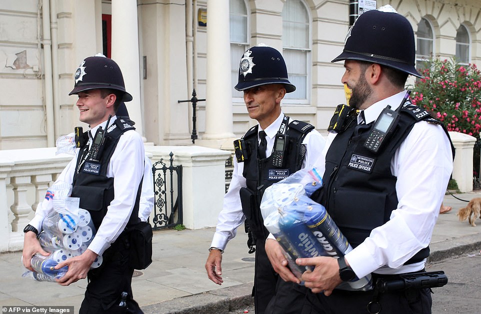 Notting Hill carnival: clean-up crew fill complete SKIP with cannisters of ‘explosive’ ‘hippy crack’