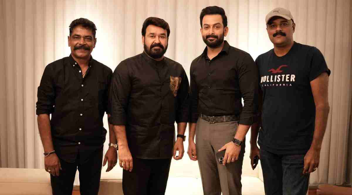 Prithviraj, Mohanlal pose collectively to announce the start of Lucifer 2