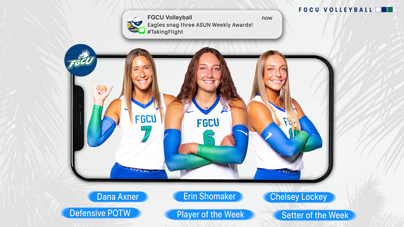 Volleyball Snags Three ASUN Weekly Awards