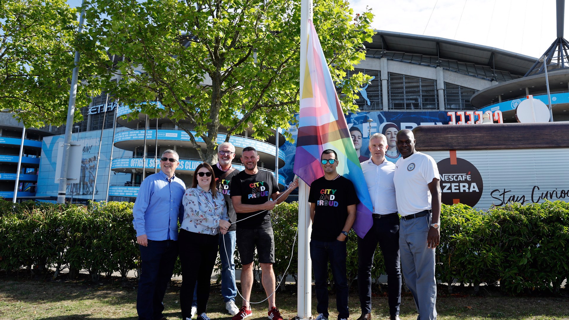 Annual flag elevating ceremony kicks off Manchester Metropolis’s Delight celebrations