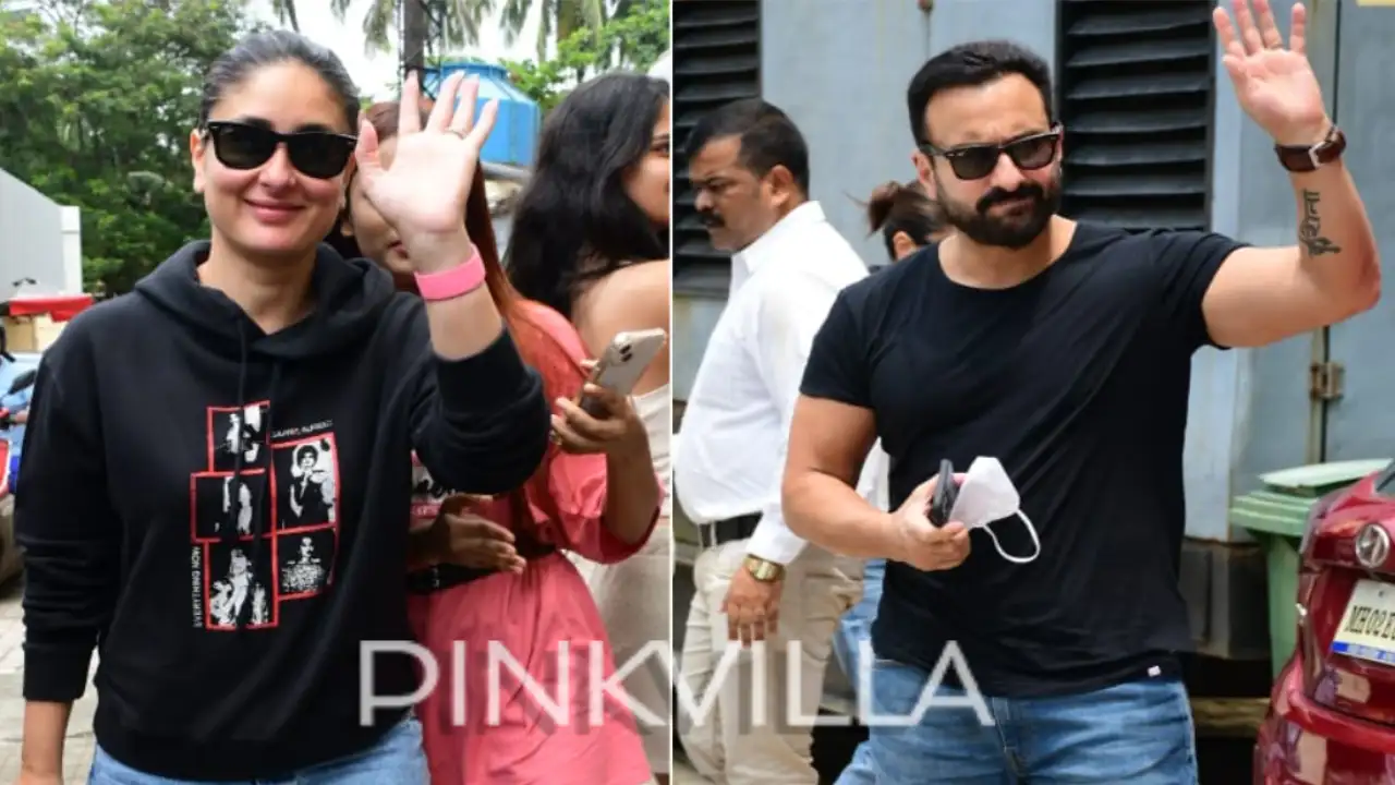 Kareena Kapoor Khan, Saif Ali Khan attend Brahmastra screening in model, Taimur steals the limelight; PHOTOS