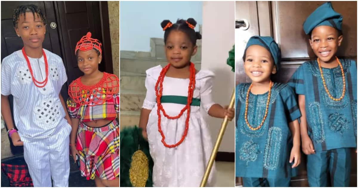 Nigeria at 62: Celebrity Kids Stun in Different Adorable Traditional Attires As They Celebrate Cultural Day