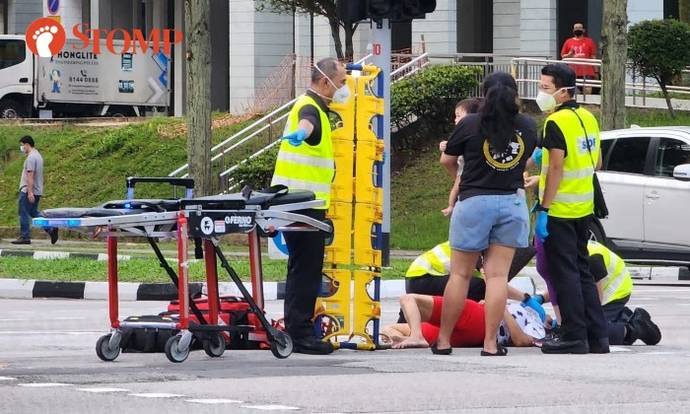 Girl, 60, taken to hospital after accident involving PMD at Woodlands junction