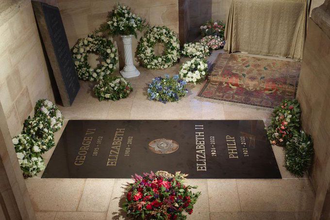 Queen Elizabeth II’s Last Resting Place Marked With New Ledger Stone