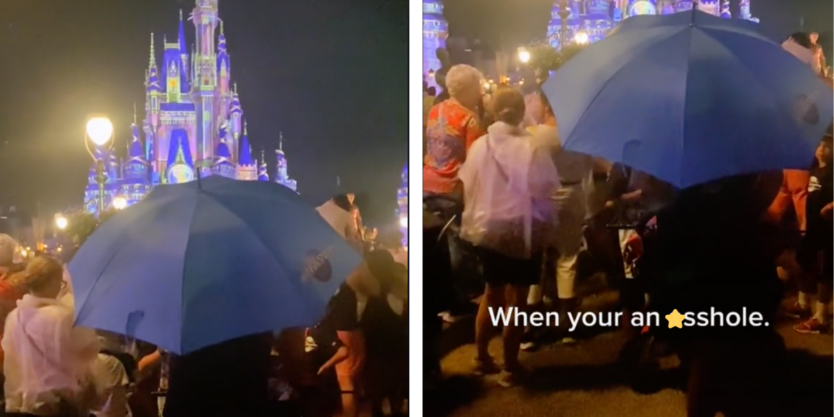 Visitor Causes Disturbance Refusing to Decrease Umbrella For Fireworks