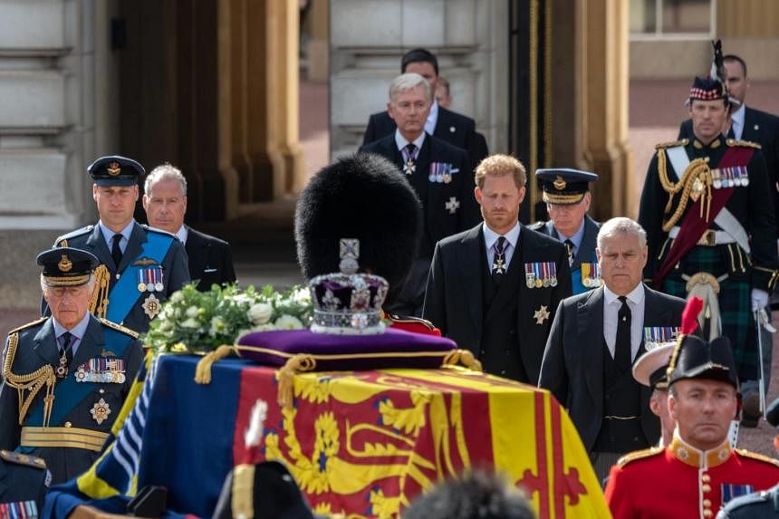 King Charles and sons comply with coffin for Queen Elizabeth’s final journey from palace