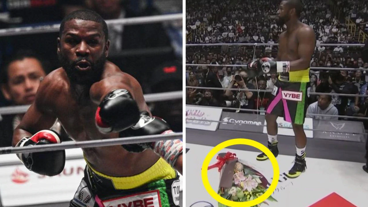 Floyd Mayweather def Mikuru Asakura, followers lose it over flower dumping stunt in exhibition combat, consequence