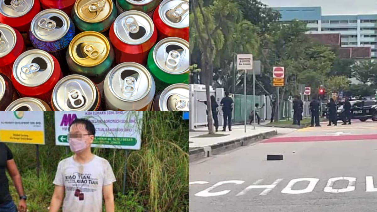 Each day round-up, Sep 20: Singapore contemplating deposit on pre-packaged drinks; lady who brandished knife in Tampines to be charged