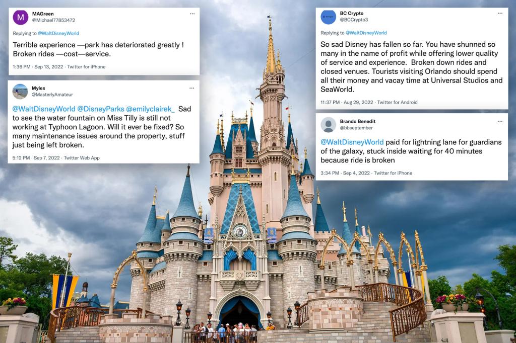 Disney World company gripe of damaged rides, filth as costs soar