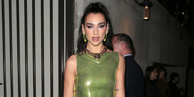 Dua Lipa wears plunging, backless jellyfish gown