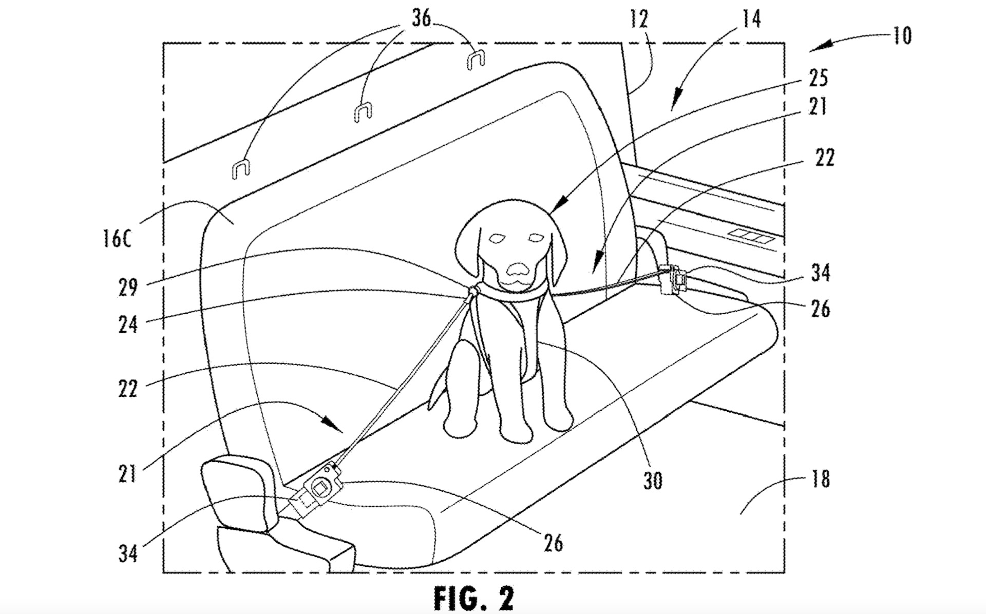 Ford patents pet restraints for automobiles