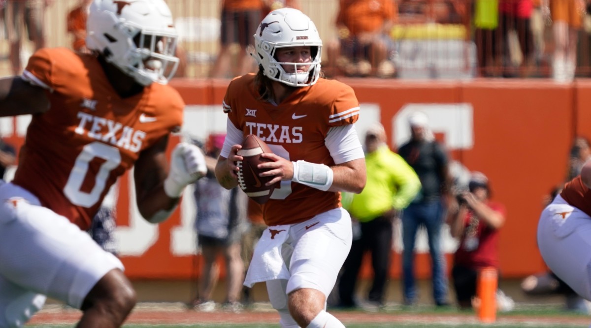 Texas Quarterback Quinn Ewers Injured on Massive Hit by Alabama Defender