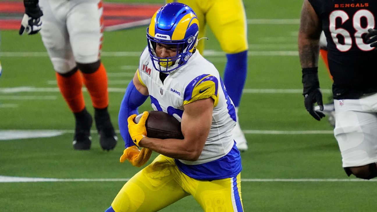 Los Angeles Rams TE Brycen Hopkins suspended three video games for violating the NFL’s substance abuse coverage