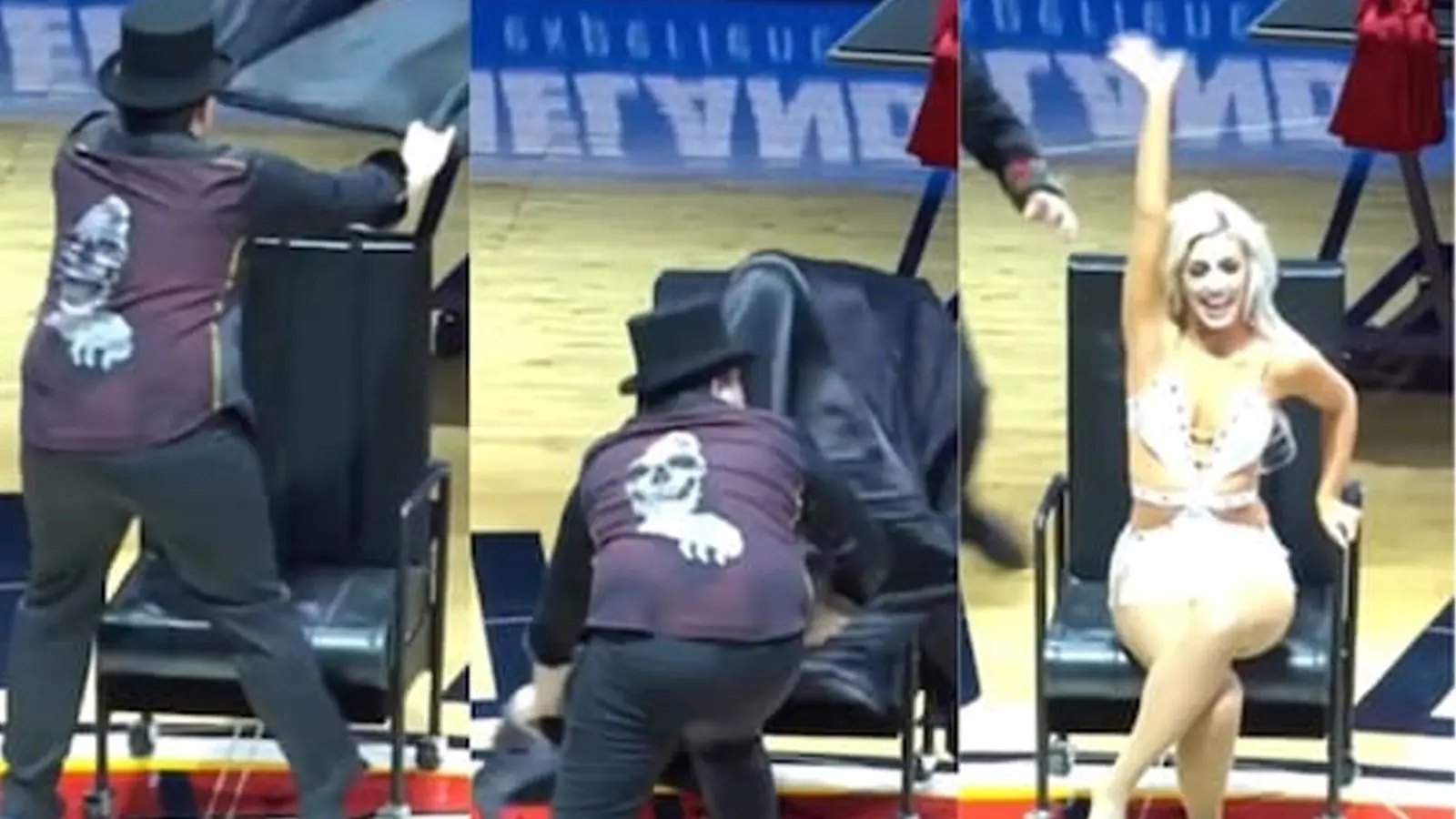 Magician Makes Girl Seem on Chair However Netizens Know How He Did it