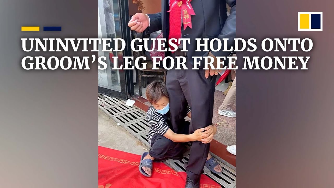 Uninvited visitor holds onto groom's leg at no cost cash – South China Morning Put up