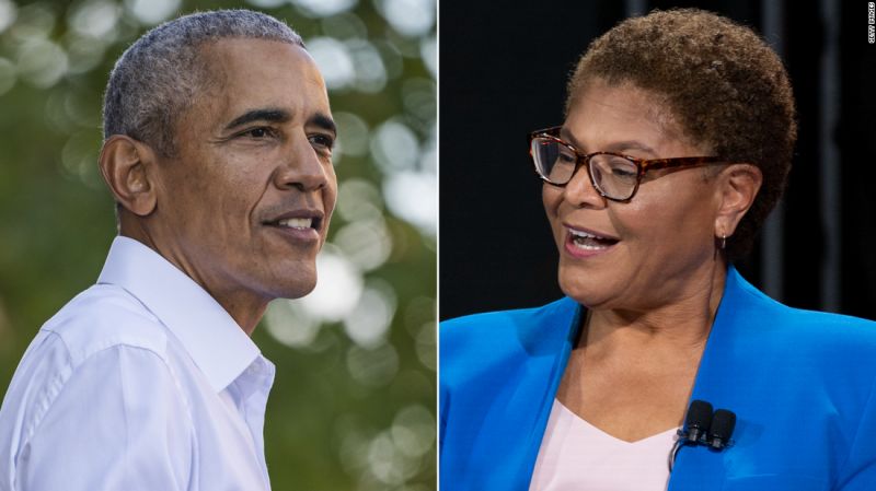 Obama endorses Karen Bass in Los Angeles mayoral race