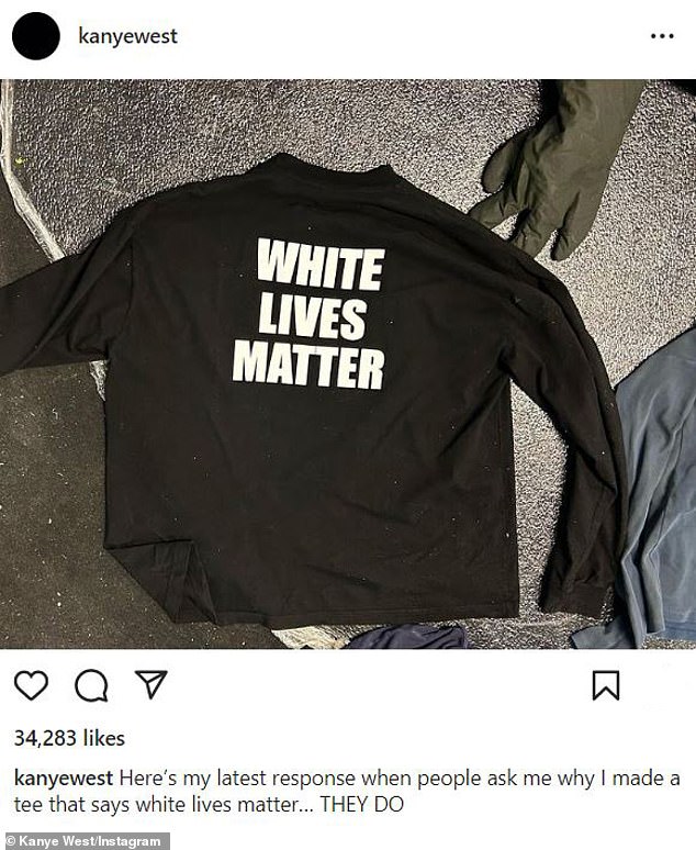 Kanye West doubles down on White Lives Matter slogan as Diddy involves his protection