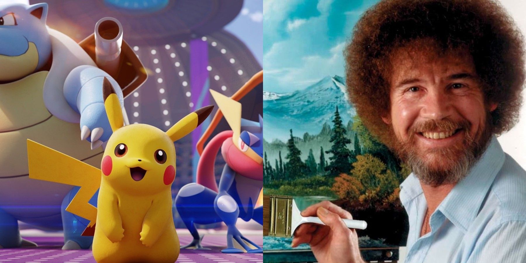 Artist Makes Bob Ross Model Pokemon Portray