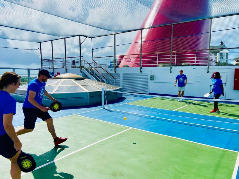 Carnival Conquest Debuts First Dedicated Pickleball Court in Carnival Fleet