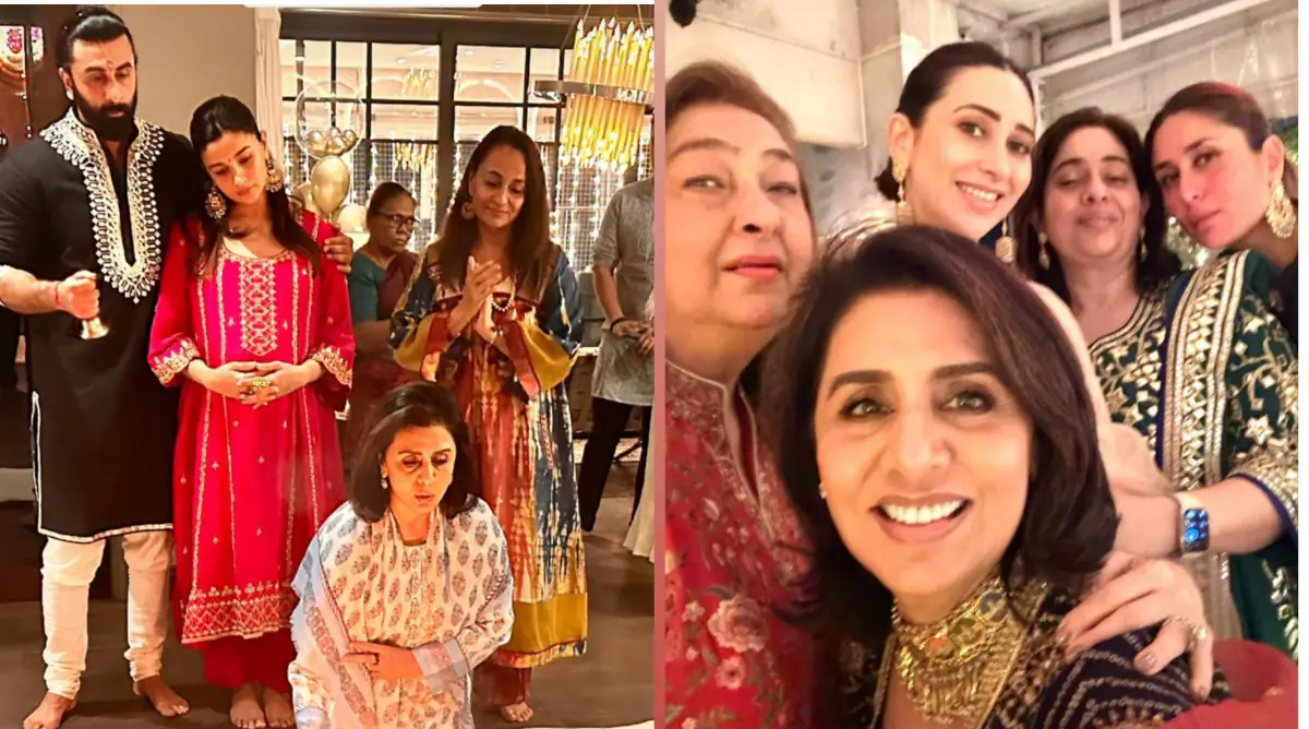 Alia Bhatt and Ranbir Kapoor carry out Lakshmi Puja, see images