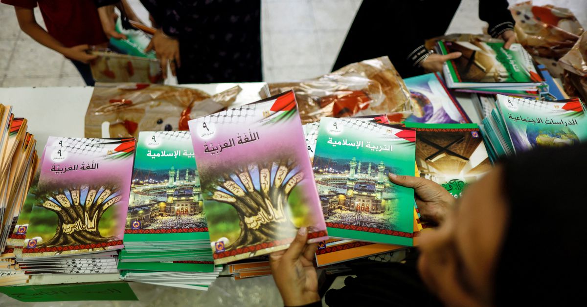 Two textbooks, two tales as Palestinian mother and father protest Israeli curriculum