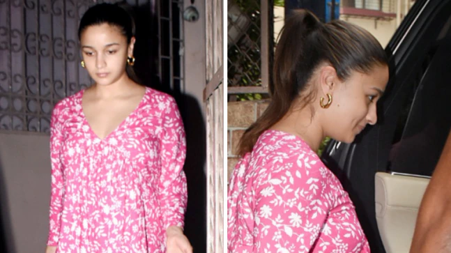 Mom-to-be Alia Bhatt flaunts comfy maternity style in pretty pink dress. See pics