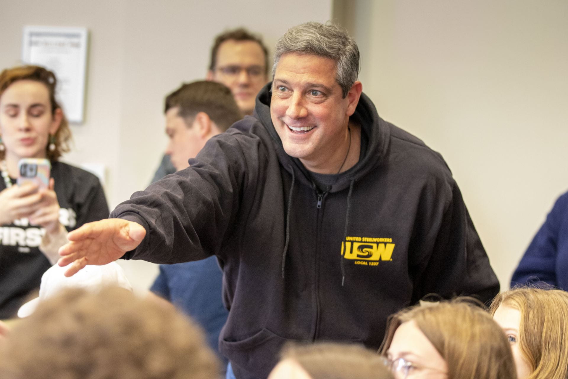 Democratic Senate candidate Tim Ryan speaks to School Democrats on partisan politics, authorities accountability