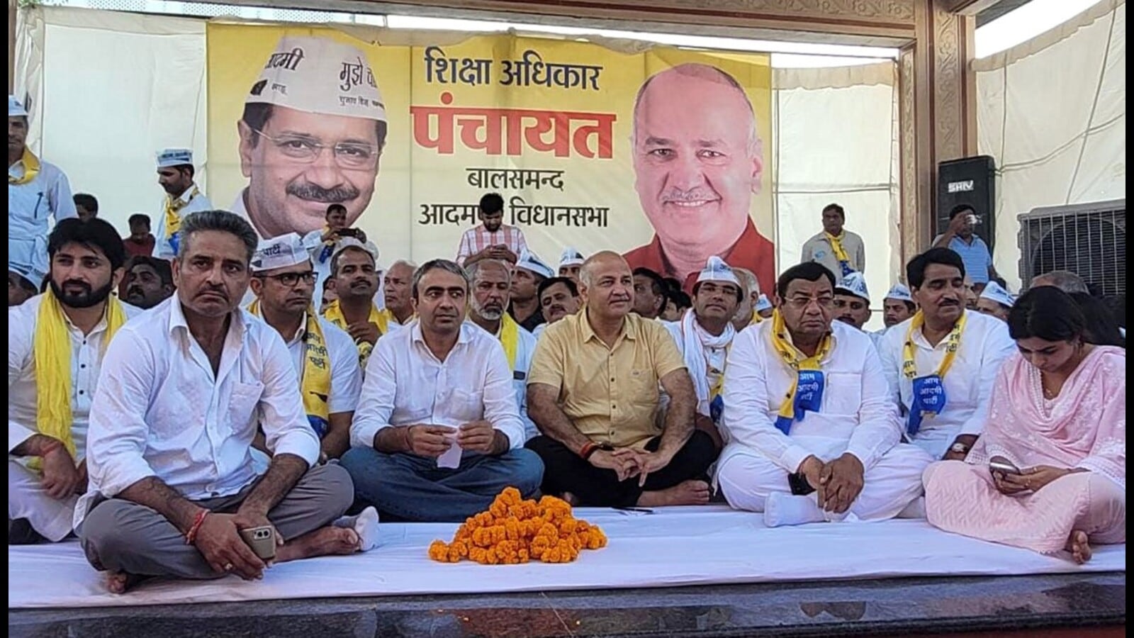 Sisodia visits Adampur, lists AAP’s achievements in training, well being sector