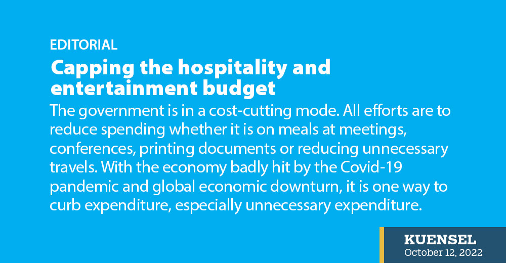 Capping the hospitality and entertainment budget