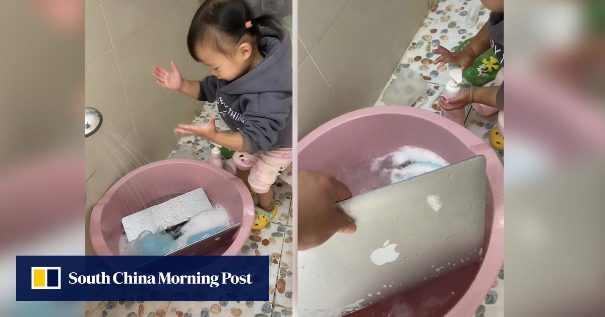 ‘An excessive amount of garbage on it’: lady, 2, takes dad actually and washes laptop computer – South China Morning Put up