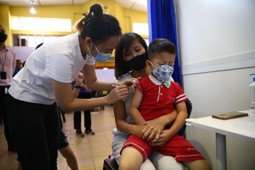 Brisk begin to first day of Covid-19 jabs in Singapore for youths between six months and 4 years