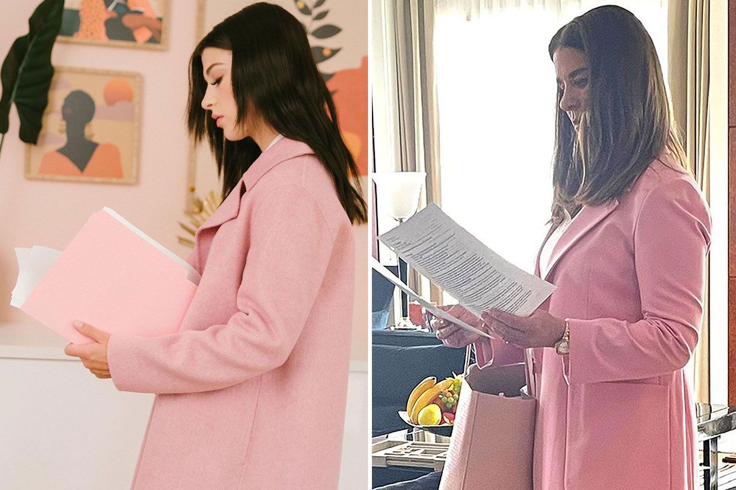 Phoebe Gates Channels Mother Melinda French Gates in Pink Go well with