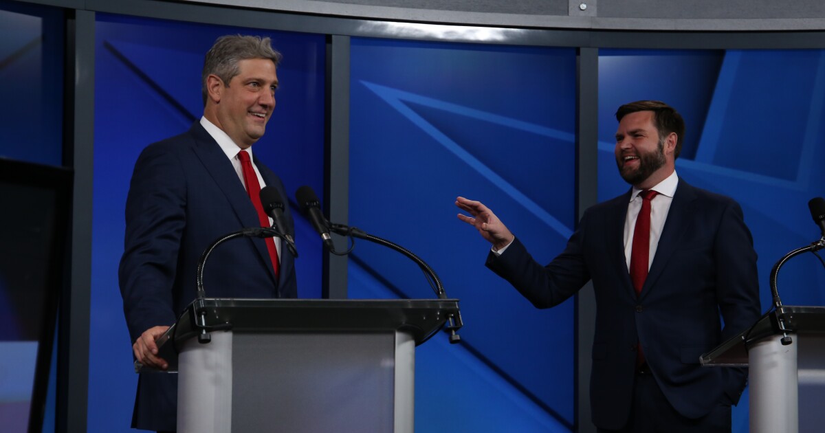 Tim Ryan, J.D. Vance face off on economic system, abortion, politics in first of two Ohio U.S. Senate debates