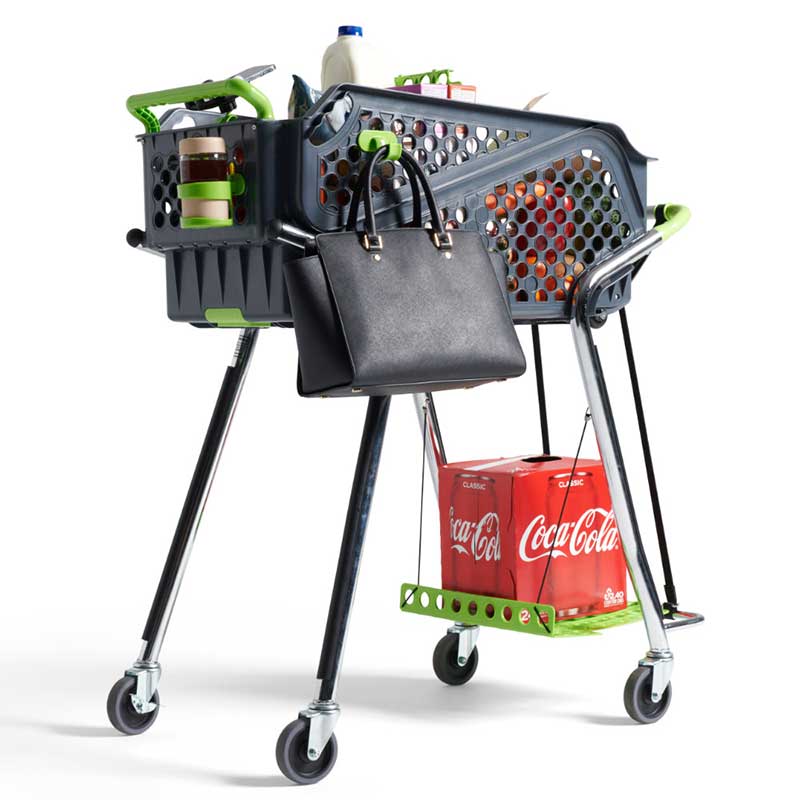 Neglect about reusable grocery baggage, here is a folding buying cart!