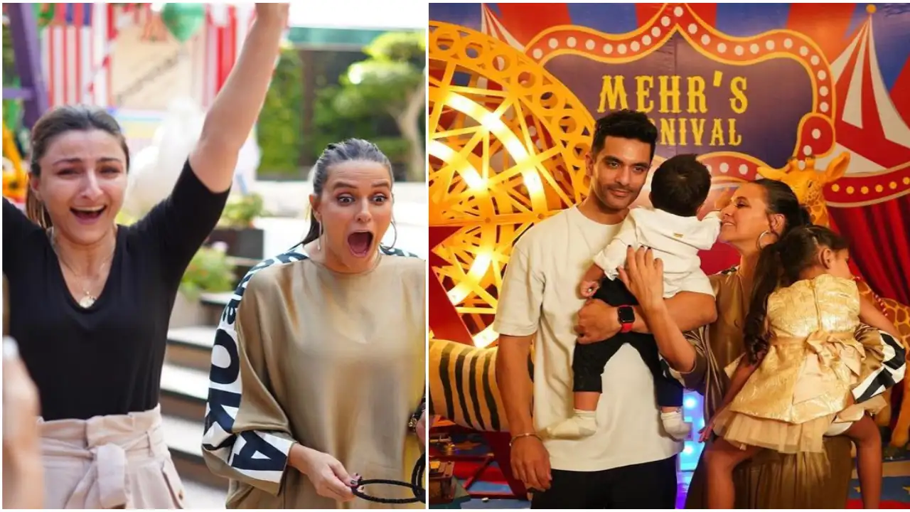 INSIDE Neha Dhupia’s daughter Mehr’s carnival-themed birthday bash feat Soha Ali Khan, Inaaya and more- PICS