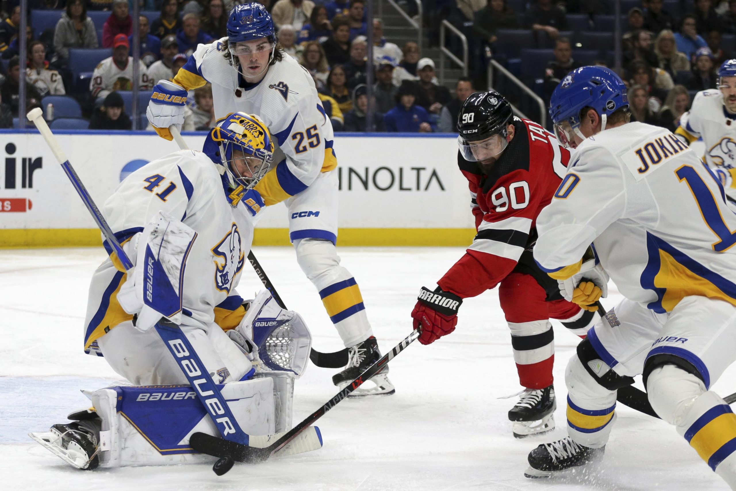 Devils beat Sabres 3-1, lengthen highway win streak to 9 video games