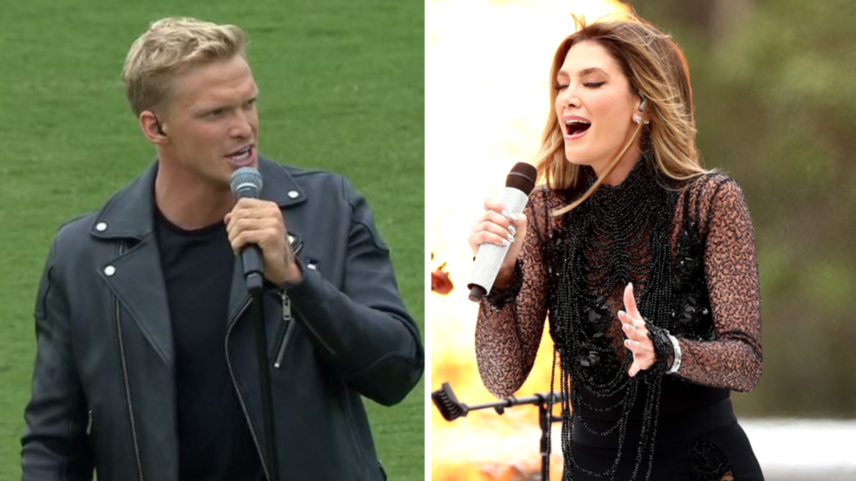 Cody Simpson and Delta Goodrem dazzle in pre-match leisure forward of AFLW grand ultimate