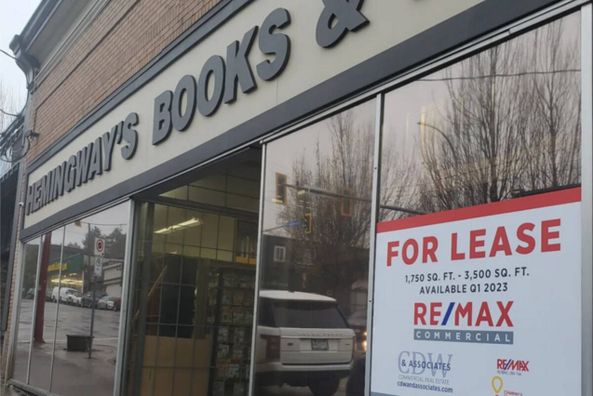 Hemingway’s Books And Information In Abbotsford Set To Shut In January