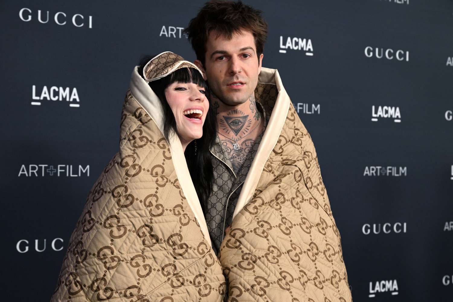 Billie Eilish, Jesse Rutherford Make Pink Carpet Debut Draped in Gucci