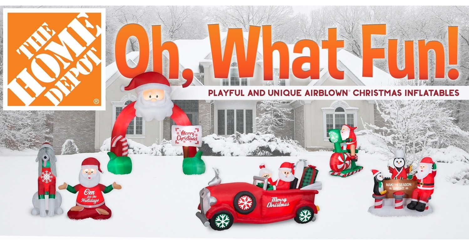 Playful and Distinctive Airblown® Inflatables for Christmas at The House Depot