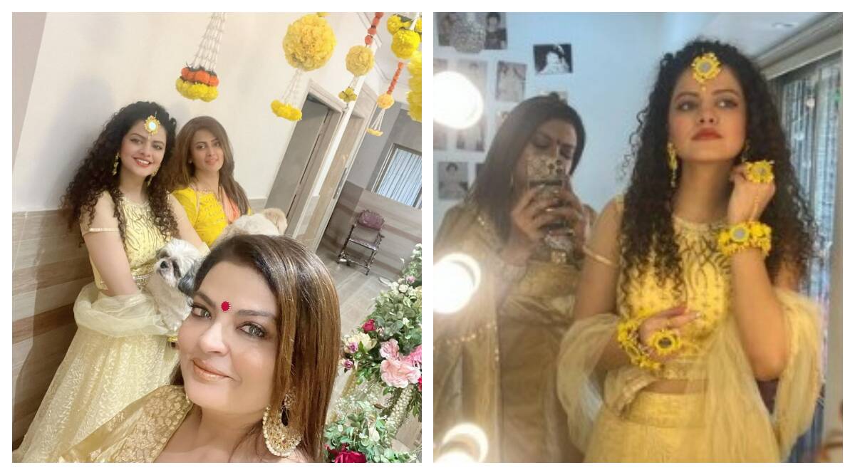 Palak Muchhal seems radiant at her haldi ceremony, see images