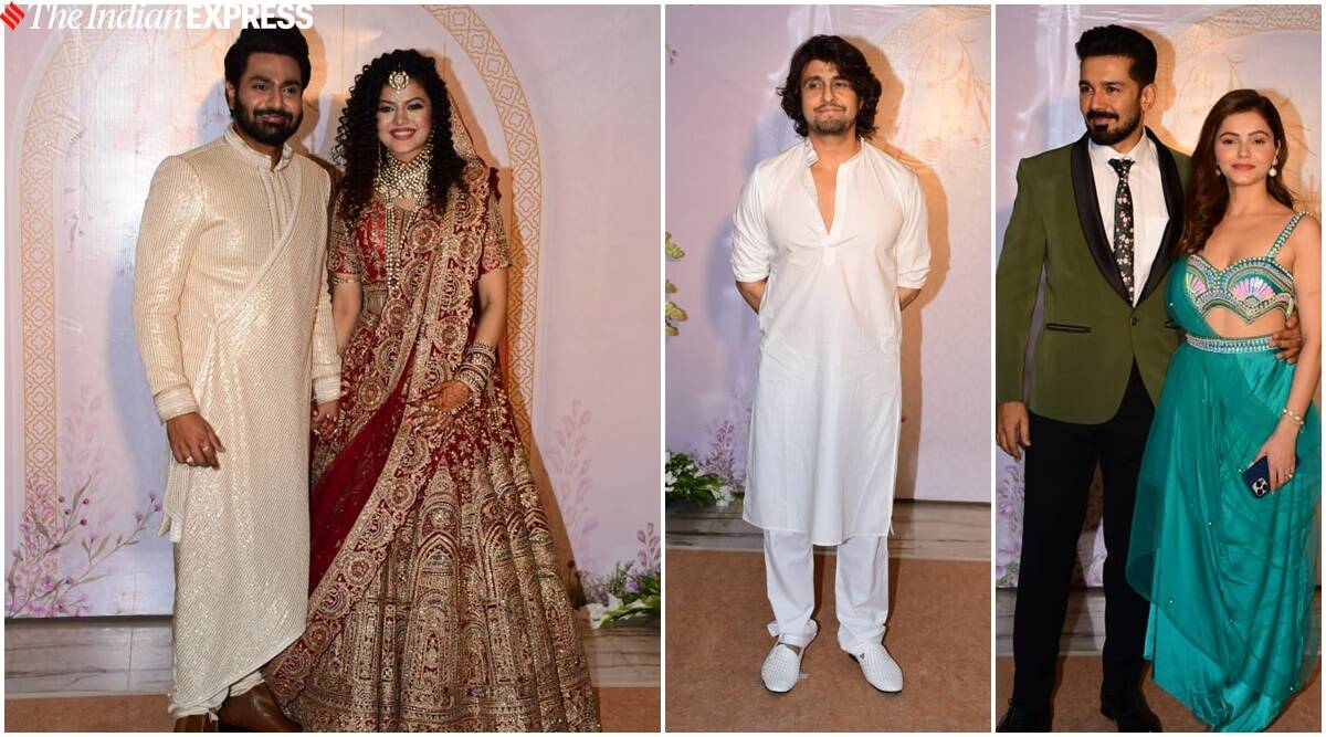 Palak Muchhal ties the knot with Mithoon Sharma; Sonu Nigam, Smriti Mandhana, Rubina Dilaik grace reception