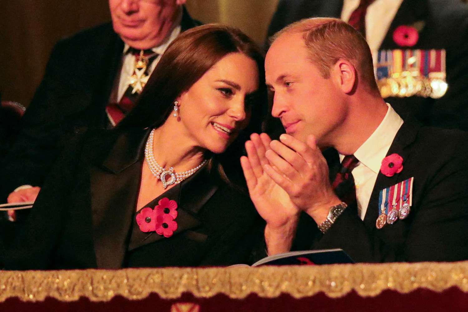 Kate Middleton, Prince William Put on Poppy Pins at Pageant of Remembrance