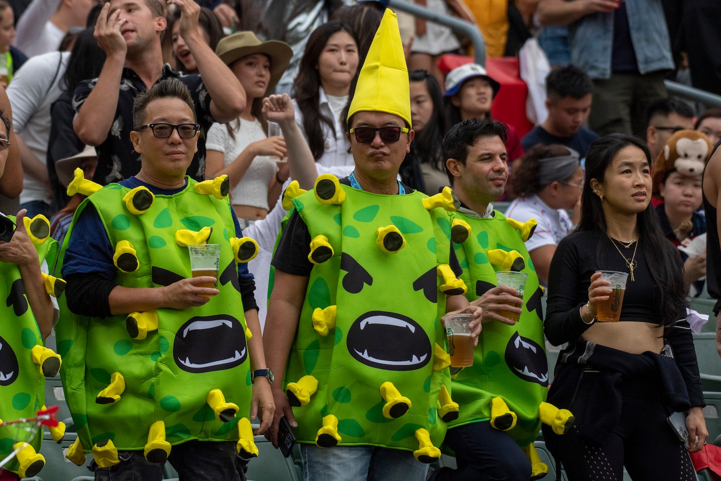 Costumed Hong Kong Rugby Sevens followers rejoice finish of covid hiatus