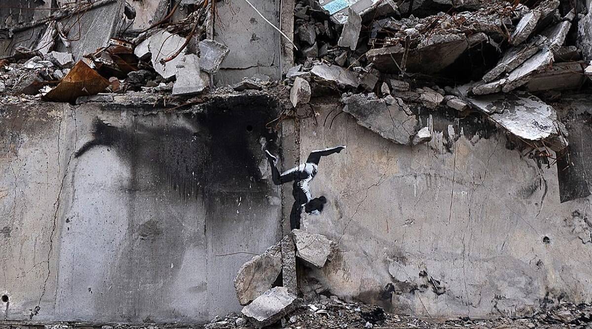 Banksy unveils new mural on destroyed constructing in Ukraine